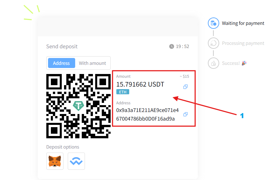 Example of purchase